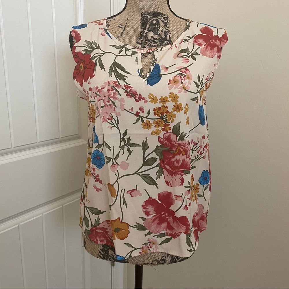SHEIN Colorful Floral Vintage Style Top NWOT